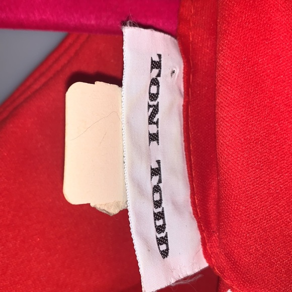 Toni Todd long red vintage 70's dress rainbow - Picture 6 of 8